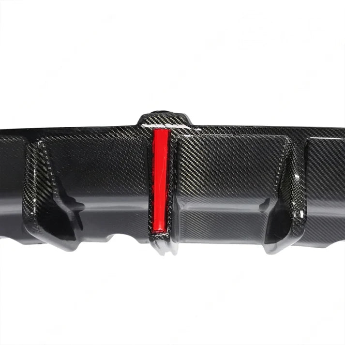 DTM Style 3 Piece Carbon Fiber Rear Diffuser for G20 M340i 2020+ BMW 3 Series W/ LED Light