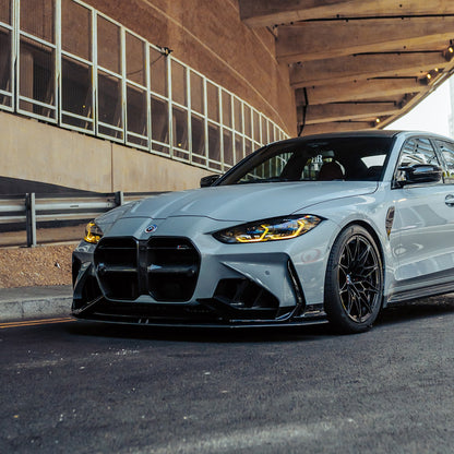 Adro Inc BMW G80, G81 M3 & G82, G83 M4 Front Splitter In Pre Preg Carbon Fibre For Adro Front Bumper