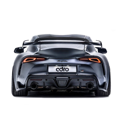 Adro Inc Toyota GR Supra A90 Gloss Carbon Fibre Swan Neck AT-R Rear Wing