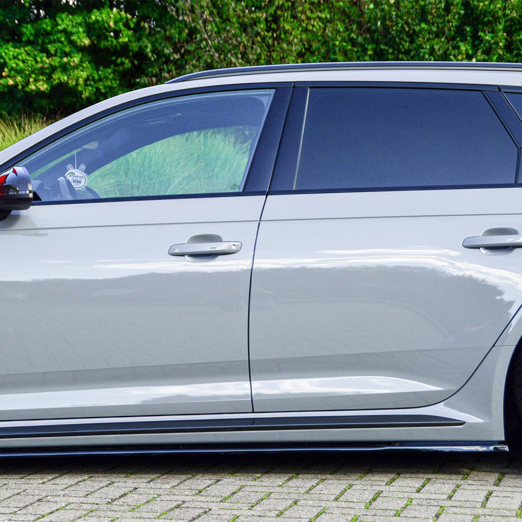 Audi RS4 B9 Avant Aggressive Side Skirts In Gloss Black