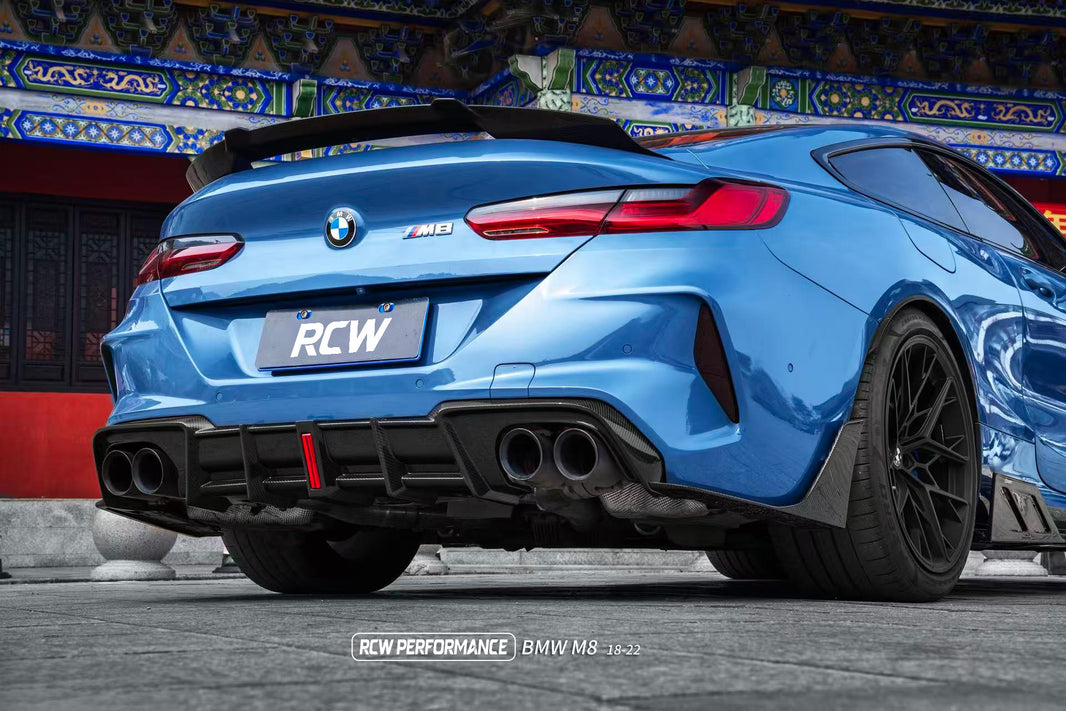 DRY CARBON FIBER FULL LEGNTH HIGH KICK STYLE REAR SPOILER FOR G15 F92 BMW M8 / M850I / 840I / 840d