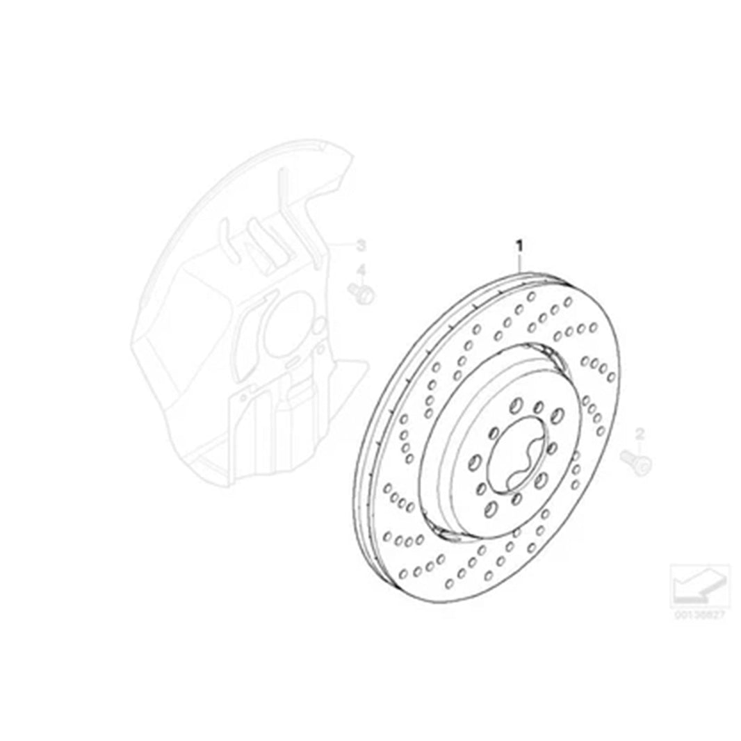 Genuine BMW OEM Front Brake Discs/Rotors Pair For BMW F10 M5 & F06/F12/F13 M6
