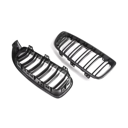 MHC+ BMW M3/M4 Premium Front Grilles In Pre Preg Carbon Fibre & Gloss Black (F80/F82/F83)