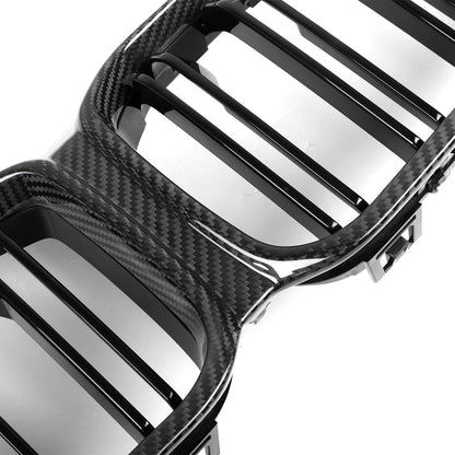 MHC+ BMW F87 M2 Competition Premium Front Grille In Pre Preg Carbon Fibre & Gloss Black (2018-2020)