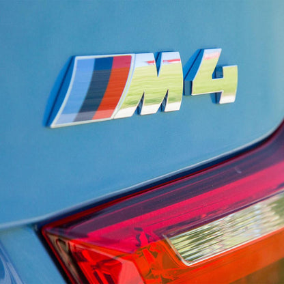 Genuine BMW M4 Replacement Badge In Silver (F82/F83)