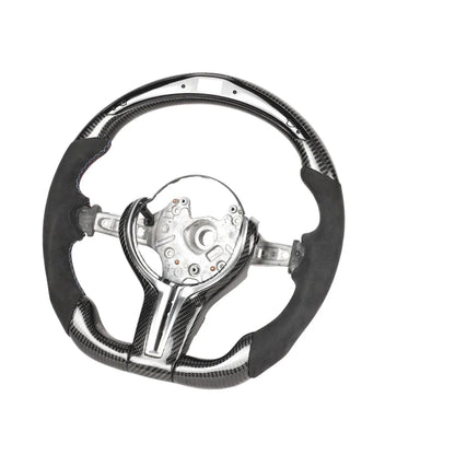 BMW FXX CARBON FIBRE / ALCANTARA / LED FLAT BOTTOM CUSTOM STEERING WHEEL