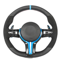 BMW FXX LEATHER / ALCANTARA / FLAT BOTTOM CUSTOM STEERING WHEEL