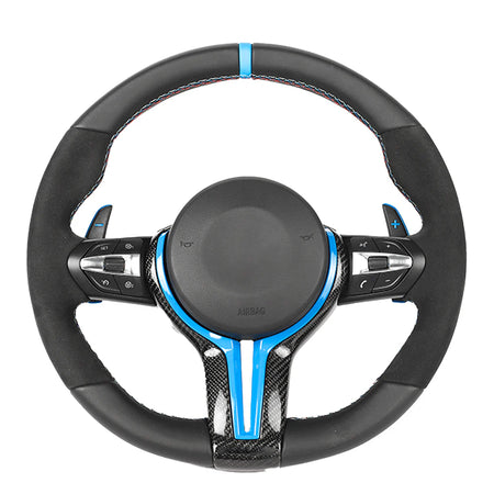 BMW FXX LEATHER / ALCANTARA / FLAT BOTTOM CUSTOM STEERING WHEEL