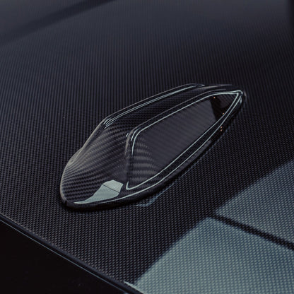 MHC+ BMW M3/3 Series LCI Shark Fin Antenna Cover In Gloss Pre Preg Carbon Fibre (G80/G81/G20/G21 2023+)