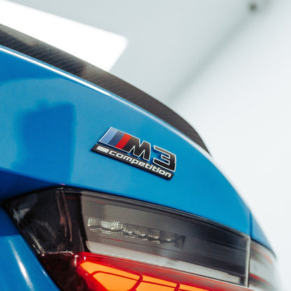 Genuine BMW M3 Competition LCI Rear Badge In Gloss Black (G80/G81)