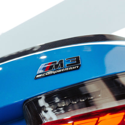 Genuine BMW M3 Competition LCI Rear Badge In Gloss Black (G80/G81)