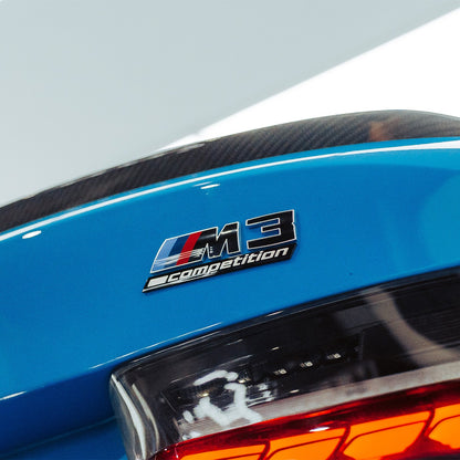 Genuine BMW M3 Competition LCI Rear Badge In Gloss Black (G80/G81)