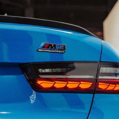 Genuine BMW M3 Competition LCI Rear Badge In Gloss Black (G80/G81)