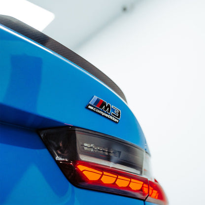 Genuine BMW M3 Competition LCI Rear Badge In Gloss Black (G80/G81)