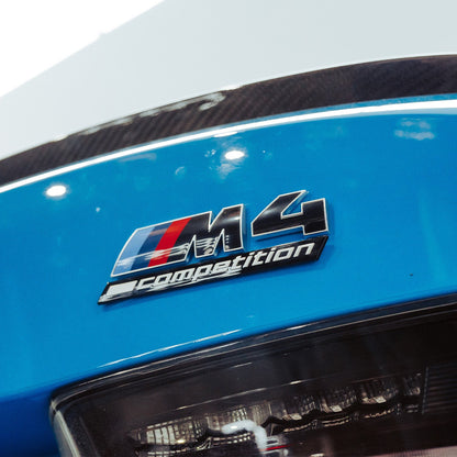 Genuine BMW M4 Competition LCI Rear Badge In Gloss Black (G82/G83)