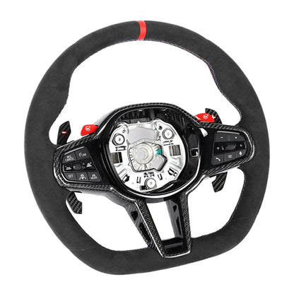 BMW GXX LCI ALCANTARA FLAT BOTTOM CUSTOM STEERING WHEEL