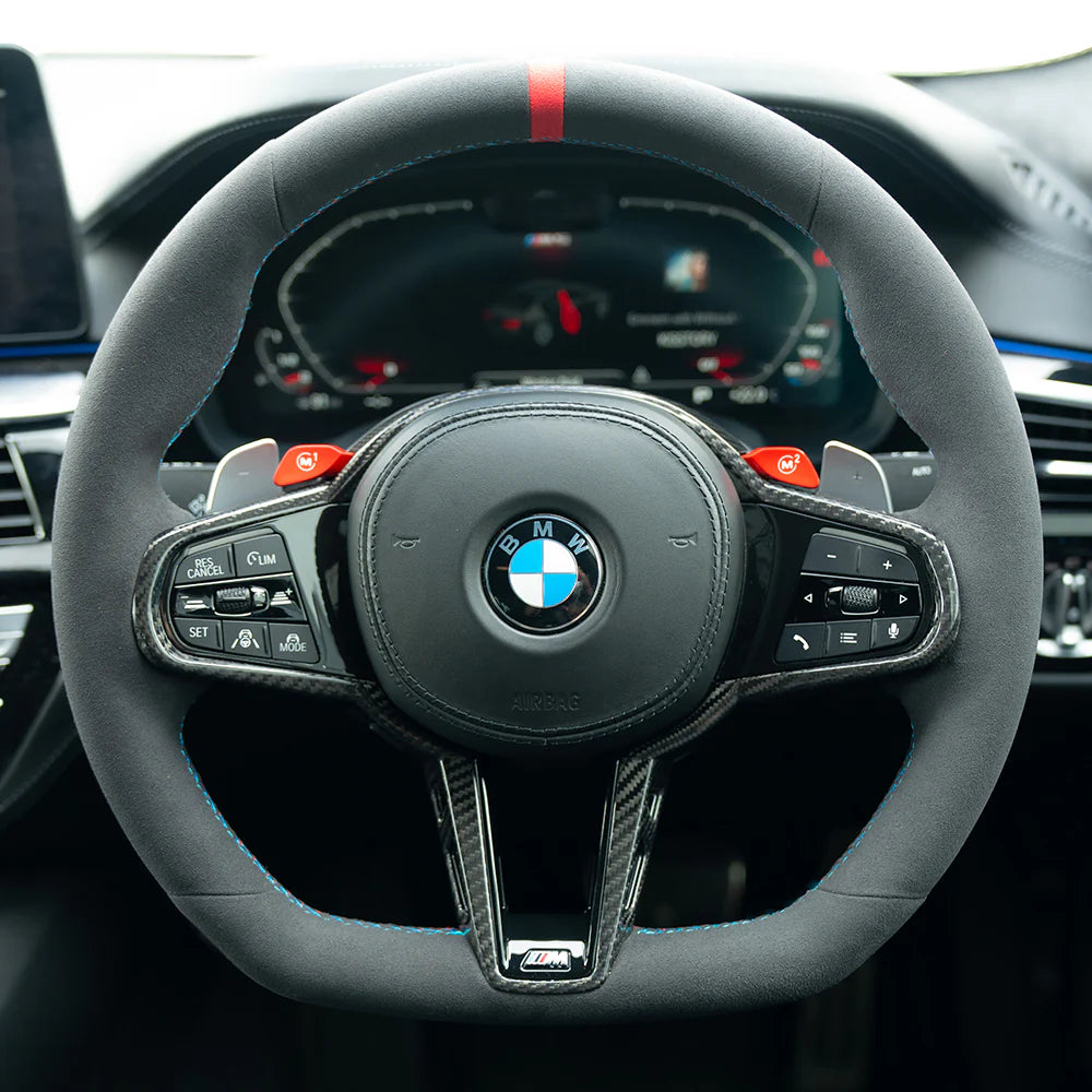 BMW GXX LCI ALCANTARA FLAT BOTTOM CUSTOM STEERING WHEEL