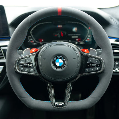 BMW GXX LCI ALCANTARA FLAT BOTTOM CUSTOM STEERING WHEEL
