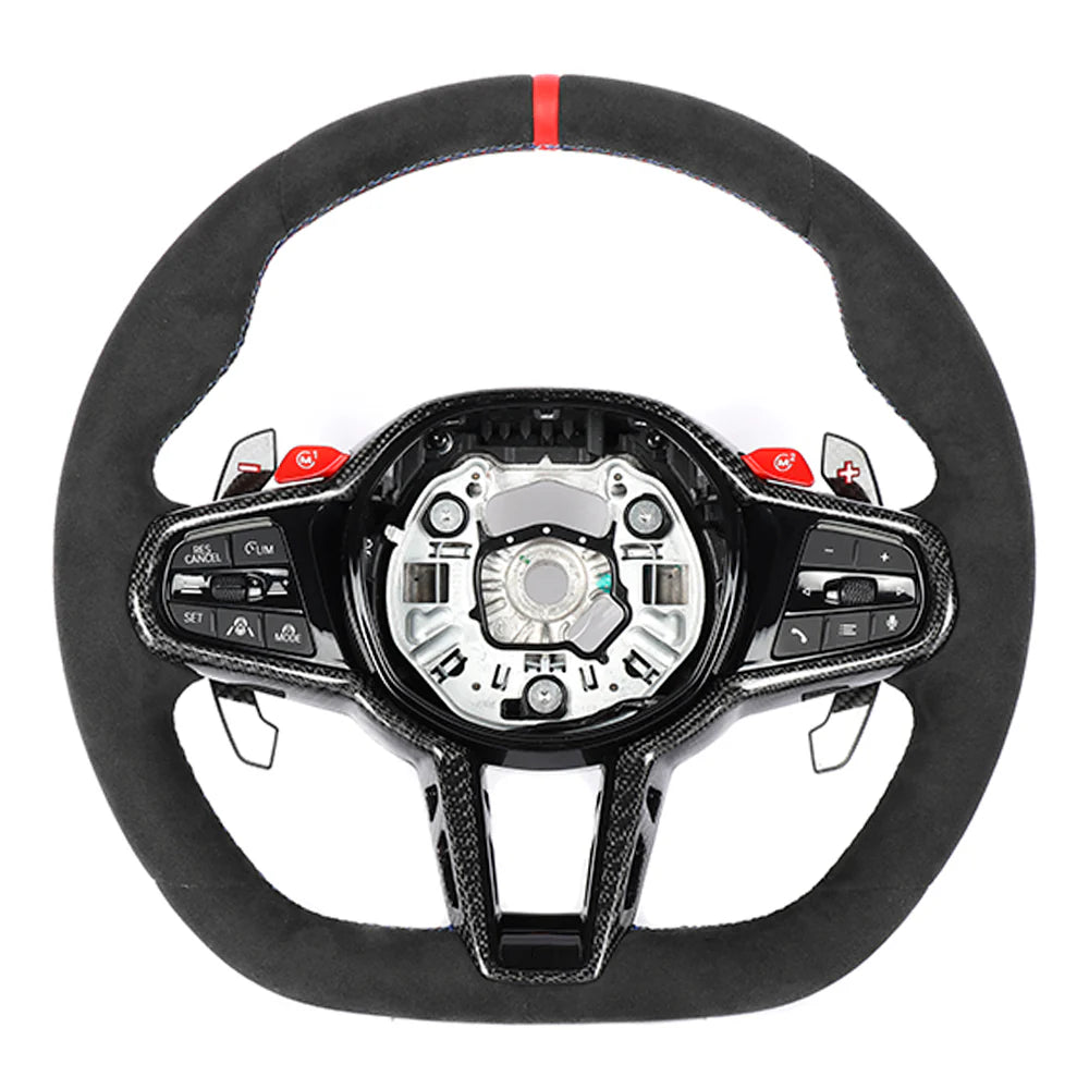 BMW GXX LCI ALCANTARA FLAT BOTTOM CUSTOM STEERING WHEEL