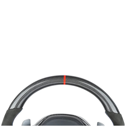 BMW GXX LCI CARBON FIBRE / ALCANTARA FLAT BOTTOM CUSTOM STEERING WHEEL