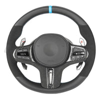 BMW Gxx ALCANTARA/LEATHER FLAT BOTTOM CUSTOM STEERING WHEEL