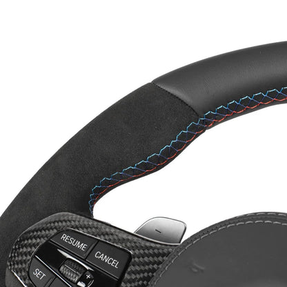 BMW Gxx ALCANTARA/LEATHER FLAT BOTTOM CUSTOM STEERING WHEEL