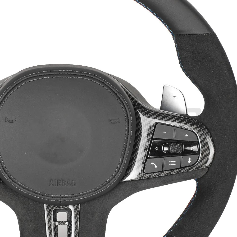 Gxx BMW Gxx ALCANTARA/LEATHER FLAT BOTTOM CUSTOM STEERING WHEEL – RCW ...