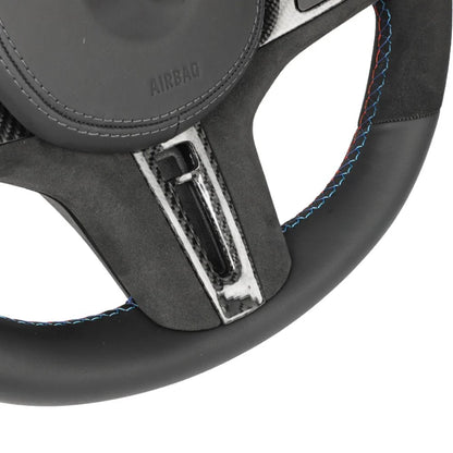 BMW Gxx ALCANTARA/LEATHER FLAT BOTTOM CUSTOM STEERING WHEEL