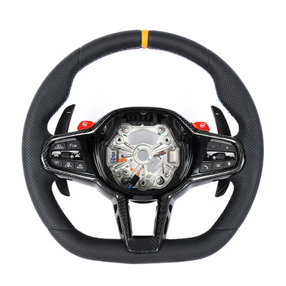 BMW Gxx LCI FULL LEATHER FLAT BOTTOM CUSTOM STEERING WHEEL