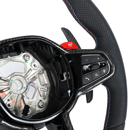 BMW Gxx LCI FULL LEATHER FLAT BOTTOM CUSTOM STEERING WHEEL