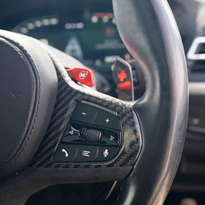 BMW Gxx M CAR CARBON FIBRE STEERING WHEEL TRIM - HEATING + ACC