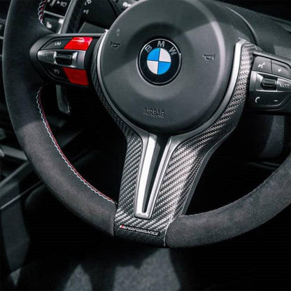 Genuine BMW M Performance Steering Wheel Trim Insert in Matte Exposed Carbon Fibre (F20, F22, F30, F32)