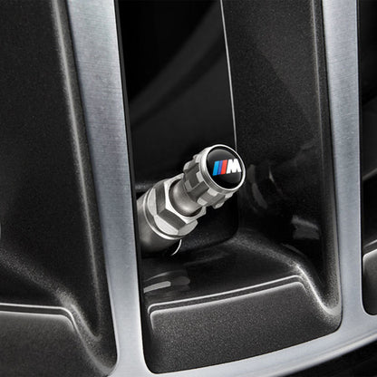 Genuine BMW M Performance M Logo Wheel Tyre Air Valve Caps Dust Covers 36122447402 (Set of 4)