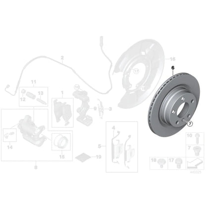 Genuine BMW OEM 330mm Rear Brake Discs/Rotors Pair For F30/F31/F34 3 Series & F32/F33/F36 4 Series