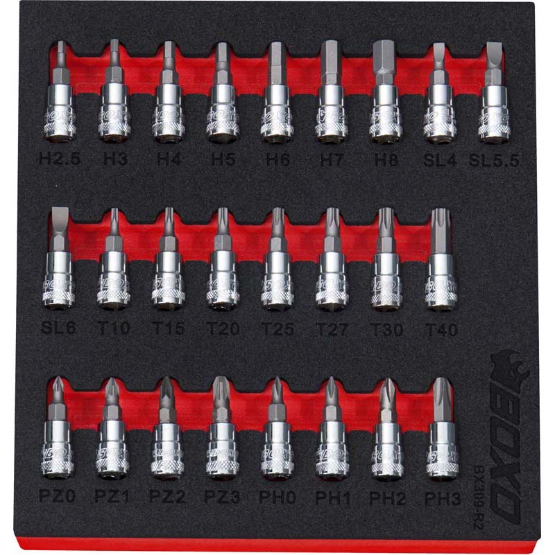 BOXO 25Pc 1/4" Master Bit Socket Set