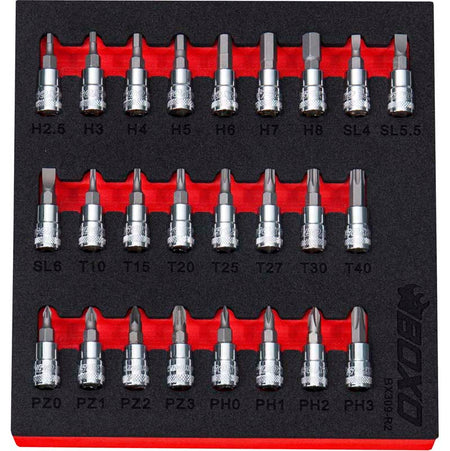 BOXO 25Pc 1/4" Master Bit Socket Set