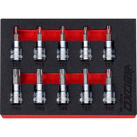 BOXO 10Pc 3/8" Torx Bit Socket Set