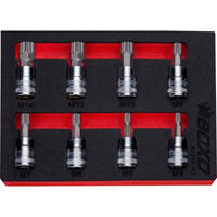 BOXO 8Pc 3/8" Spline Bit Socket Set