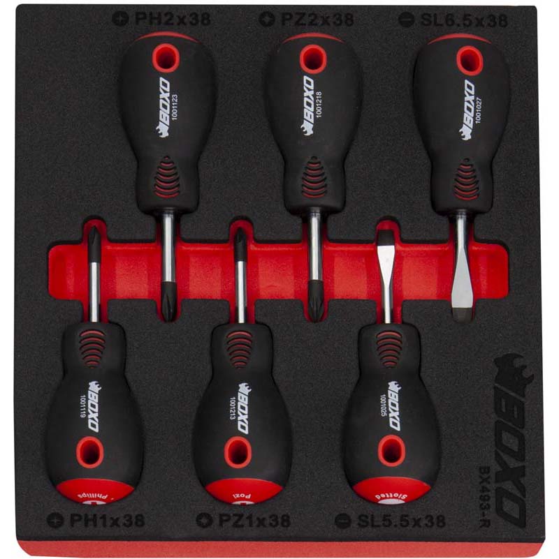 BOXO 6Pc Stubby Screwdriver Set