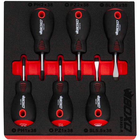 BOXO 6Pc Stubby Screwdriver Set