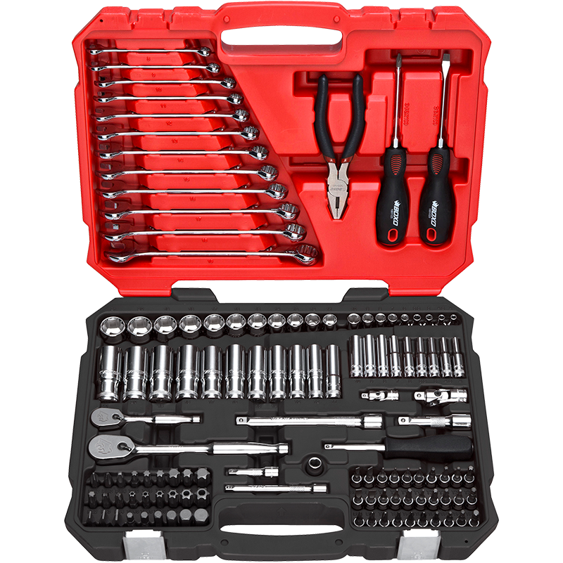 BOXO 122Pc 1/4" & 3/8" Master Tool Set