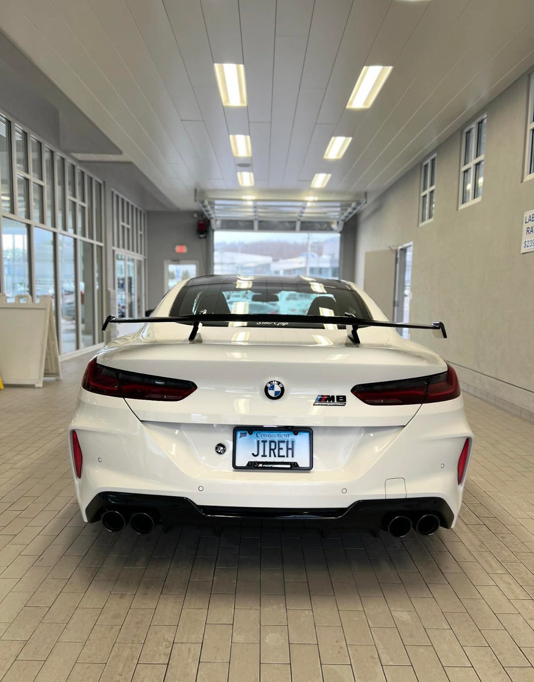 Carbon Fiber High Wing Trunk Mounted Spoiler For BMW 8 Series G14 G15 G16 M8 F91 F92 F93