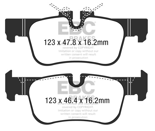EBC Yellowstuff Rear Brake Pads For BMW F40 1 Series, F44 2 Series, F48 X1 & F39 X2 DP42235R