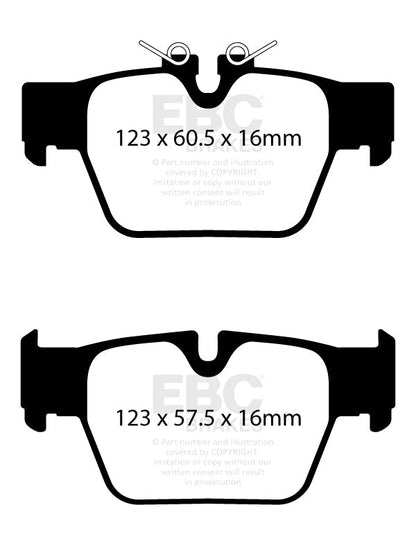 EBC Yellowstuff Rear Brake Pads BMW F40 M135i, F44 M235i, F39 X2 M35i & more DP42394R