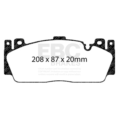 EBC BMW 2NH Caliper Blue Stuff Front Brake Pads (F87 M2 Competition, F10 M5 & F12 M6)