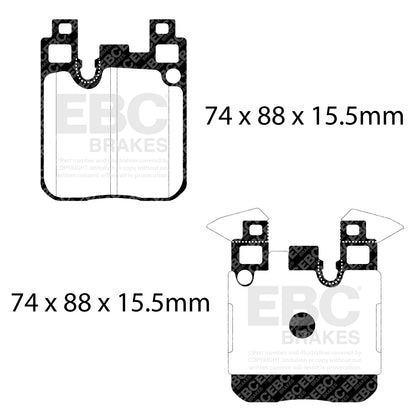 EBC BMW RP-X Racing Rear Brake Pads For BMW F Series M Vehicles & M Lites DP82133RPX