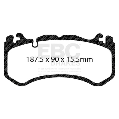 EBC Bluestuff NDX Front Brake Pads For Mercedes AMG Vehicles (C63, E63, AMG GT & more) DP51939NDX