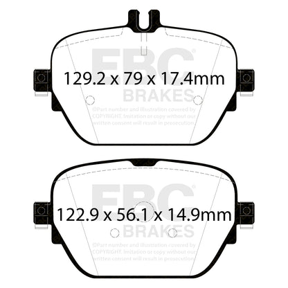EBC Brakes Rear Brake Pads For Mercedes AMG Vehicles DP42314R