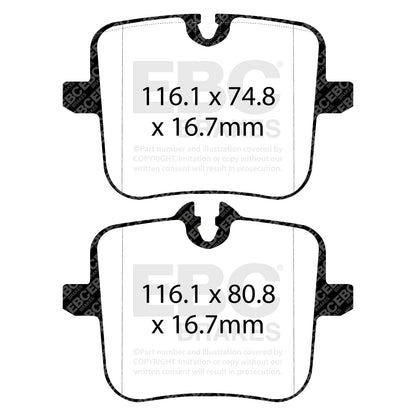 EBC Redstuff Rear Brake Pads For BMW F90 M5 & F92 M8 (3000 Series Sport Set DP32320C)