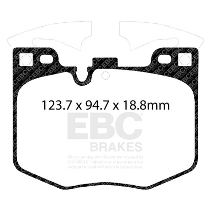 EBC Greenstuff Front Brake Pads For BMW G20 M340i, G22 M440i, G42 M240i, Toyota GR Supra & more (2000 Series Sport Set DP22302)